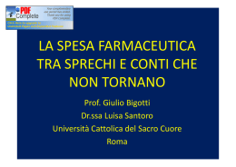 la spesa farmaceutica tra sprechi e conti che non tornano