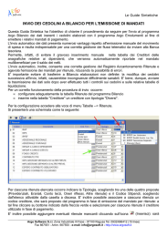 invio dei cedolini a bilancio per l`emissione di mandati