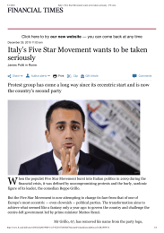 Italy`s Five Star Movement wants to be taken