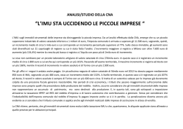 “L`IMU STA UCCIDENDO LE PICCOLE IMPRESE “