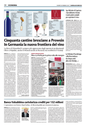 Cinquanta cantine bresciane a Prowein In Germania la nuova