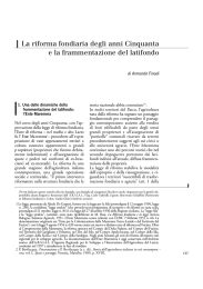 La riforma fondiaria degli anni Cinquanta e la