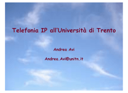 Telefonia IP all`Università di Trento