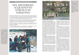 nel misterioso acquedotto etrusco di tarquinia