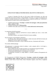 Estratto verbale procedura selettivo-compartiva