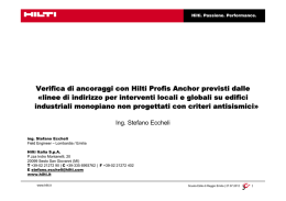 Verifica di ancoraggi con Hilti Profis Anchor previsti