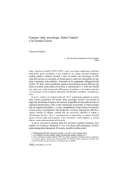 Esercito, fede, psicologia. Padre Gemelli e la Grande Guerra