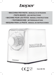 • MACCHINA PER PASTA - MANUALE DI ISTRUZIONI • MACHINE