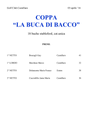 coppa “la buca di bacco”