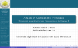 Analisi in Componenti Principali - Università degli Studi di Cassino