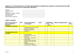 Audit per il riconoscimento di una ditta specializzata in
