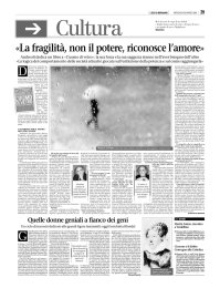 &laquo;La fragilit&agrave;, non il potere, riconosce l`amore&raquo;