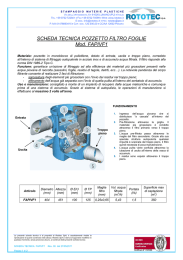 SCHEDA TECNICA POZZETTO FILTRO FOGLIE Mod