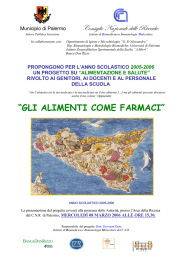 “GLI ALIMENTI COME FARMACI”