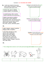 Cantiamo “LA VACANZA DEI VERBI” Rit. I verbi sono stanchi di