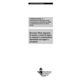 Bruciare rifiuti, legname di scarto o scarti di legno in impianti