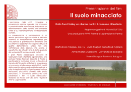 Il suolo minacciato - Universit&agrave; di Bologna