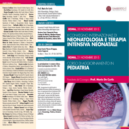 NEONATOLOGIA E TERAPIA INTENSIVA NEONATALE PEDIATRIA