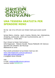 Green Card Giovani - Comune di Genova.