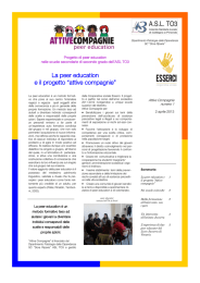 La peer education e il progetto “attive compagnie”