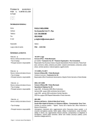 Curriculum vitae Paolo Migliorini