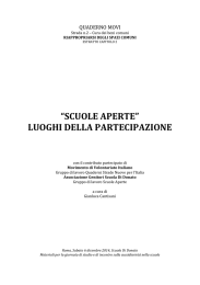 “scuole aperte” luoghi della partecipazione