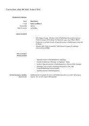 Curriculum vitae del dott. Franco Orsi