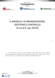 IL MODELLO DI ORGANIZZAZIONE, GESTIONE E CONTROLLO di