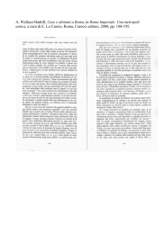 A. Wallace-Hadrill, Case e abitanti a Roma, in Roma Imperiale. Una