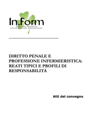 DIRITTO PENALE E PROFESSIONE INFERMIERISTICA: REATI