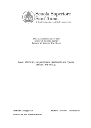 I reati elettorali, con particolare riferimento alla riforma dell`art. 416