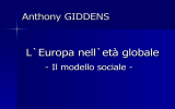 Anthony Giddens - Dimensione sociale e integrazione europea