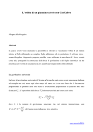 L`orbita di un pianeta: calcolo con GeoGebra