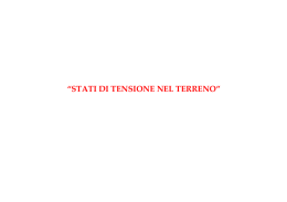 “STATI DI TENSIONE NEL TERRENO”