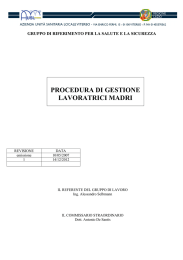 Procedura gestione lavoratrici madri