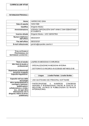 curriculum vitae - Azienda Ospedaliera Sant`Anna e San Sebastiano