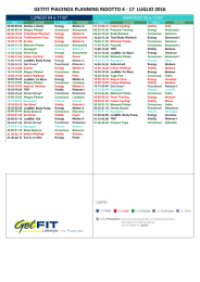 Visualizza il planning dei corsi