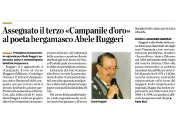 Assegnato il terzo &laquo;Campanile d`oro&raquo; al poeta