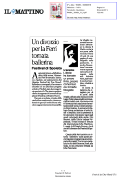 30/06/2013 Mattino Un divorzio per la Ferri tornata ballerina