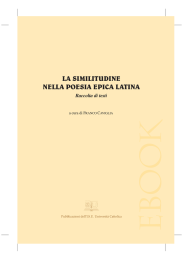 la similitudine nella poesia epica latina