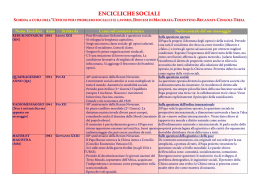Tabella delle encicliche sociali - Diocesi di Macerata