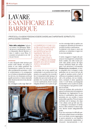 Lavare e sanificare le barriques