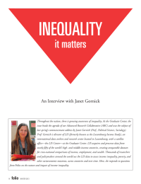 Inequality - The Graduate Center