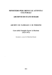 Carte Esperti di Barletta - Archivio di Stato di Bari
