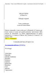 ARLECCHINO di Dario Fo Dialoghi originali Testo e traduzione a