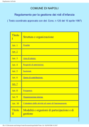 Regolamento Asili nido