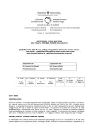 Protocollo Trauma Cranico Adulto