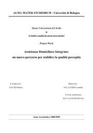 Assistenza Domiciliare Integrata: un nuovo percorso per stabilire la