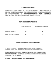 Lezione del 4 novembre 2015 -Osservazione e ricerca etnografica