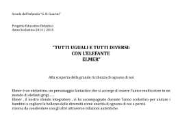 “TUTTI UGUALI E TUTTI DIVERSI: CON L`ELEFANTE ELMER”